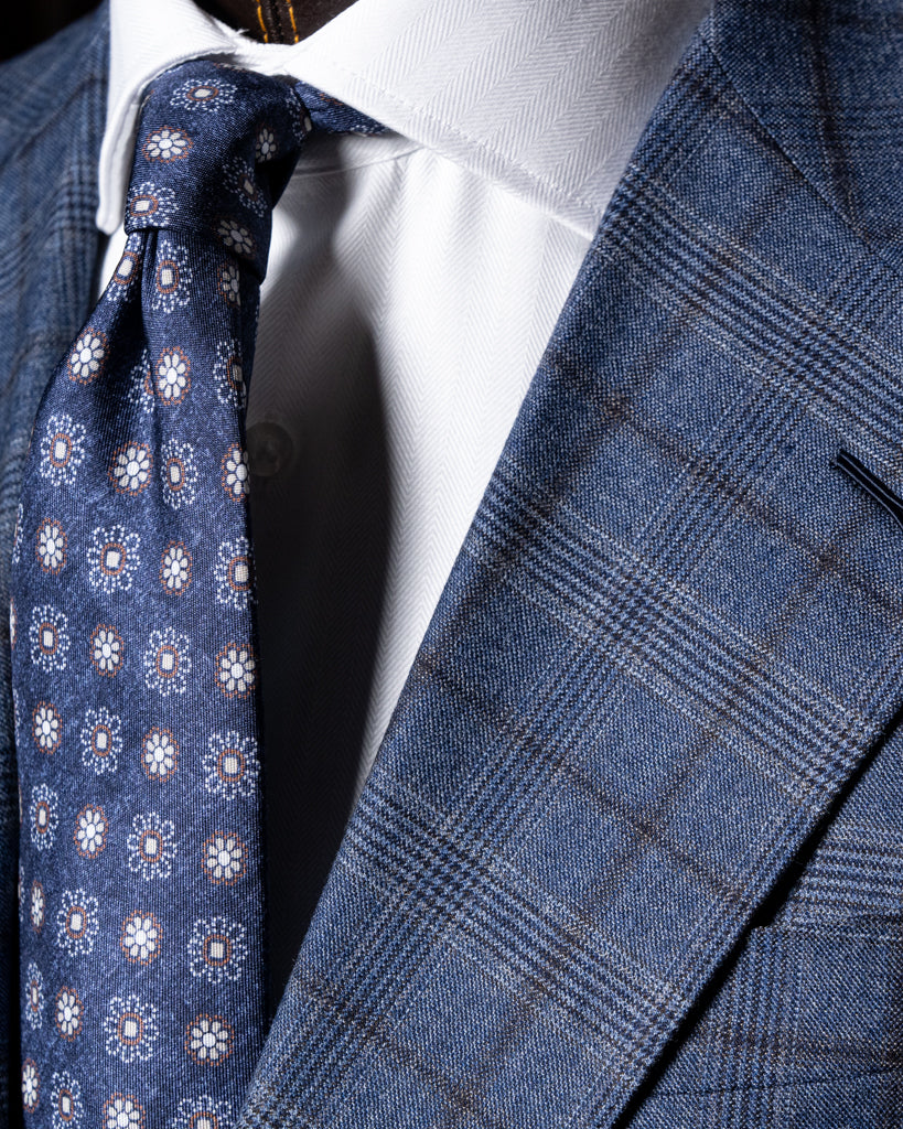 Giacca Giotto Casual Avio Quadri Blu