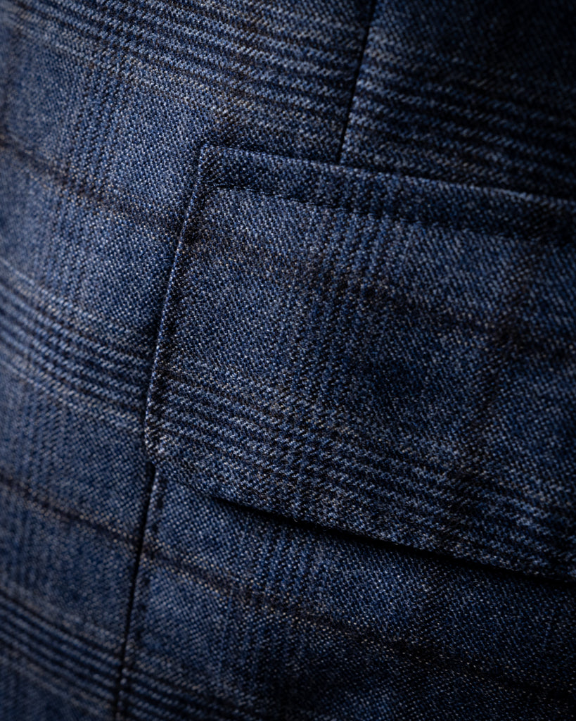 Giacca Giotto Casual Avio Quadri Blu