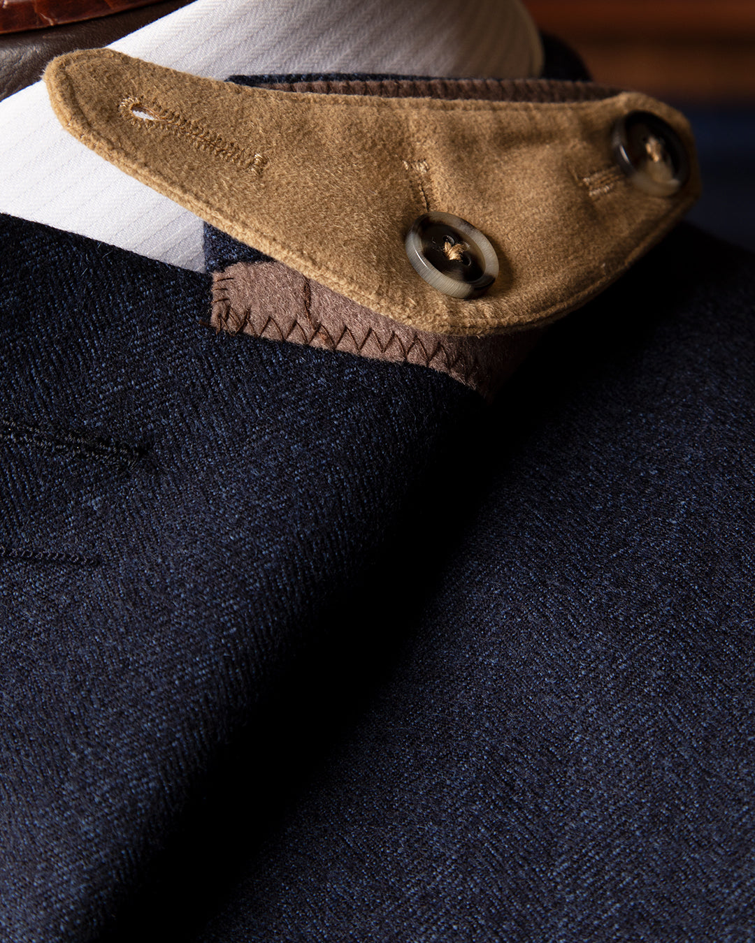 Giacca Giotto Herringbone Blue