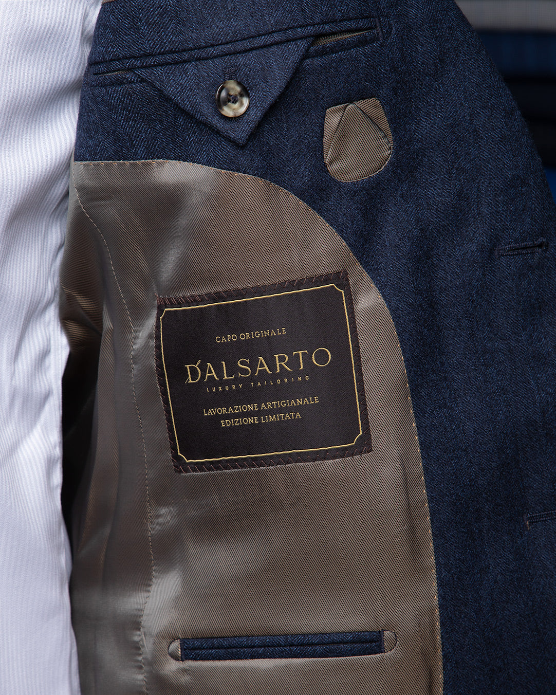 Giacca Giotto Herringbone Blue