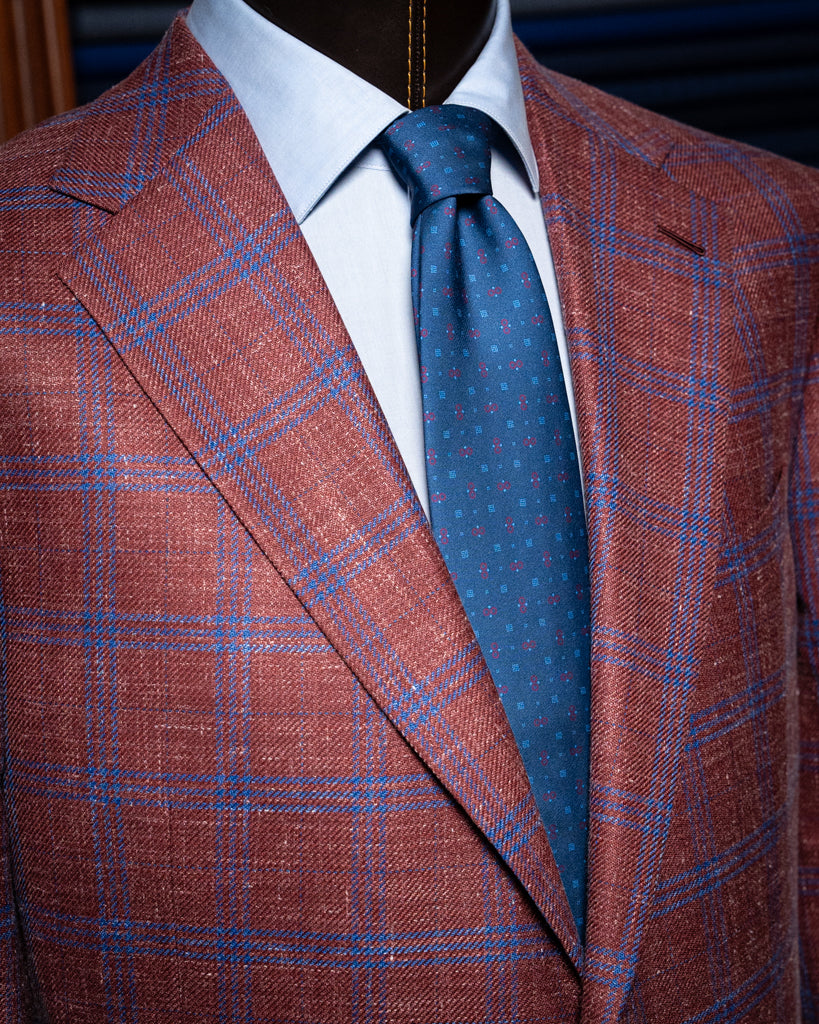 Giacca Giotto Hopsack Rosso a Quadri
