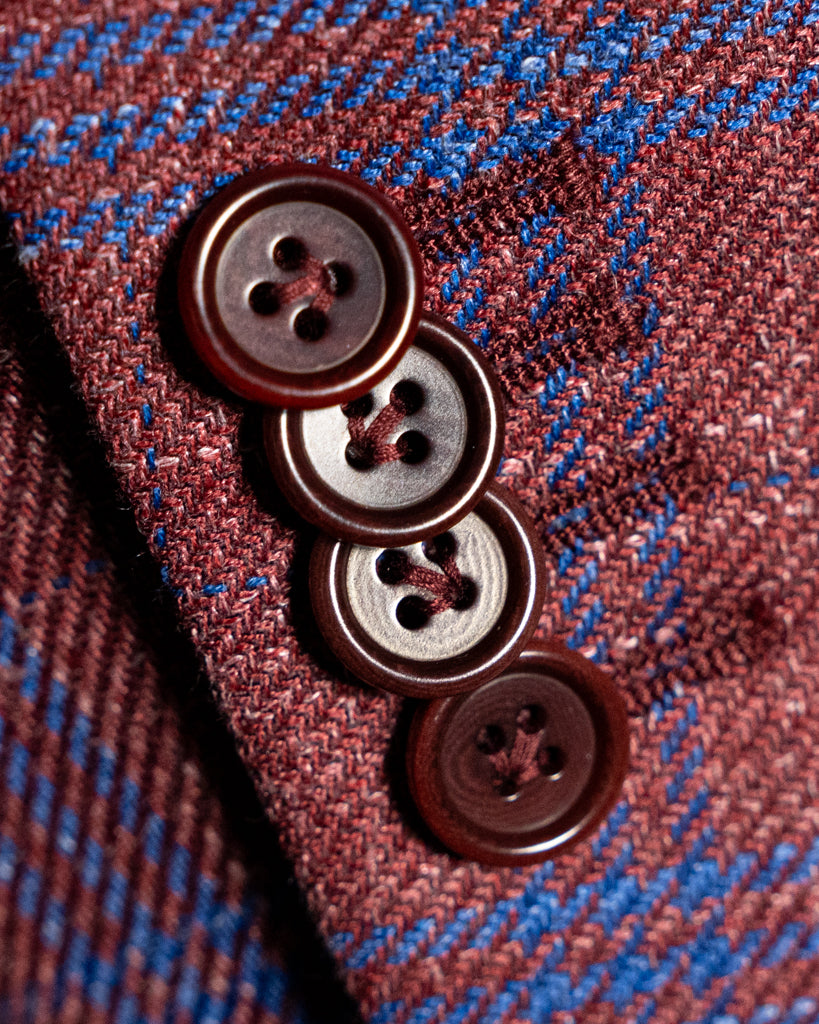 Giacca Giotto Hopsack Rosso a Quadri