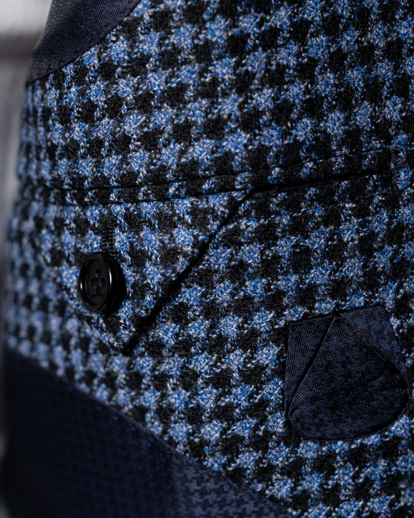 Giotto Pied de Poule Jacket Air Force and Black