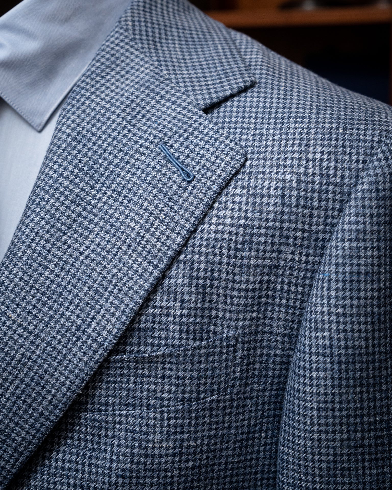 Giacca Giotto Pied De Poule Azzurro