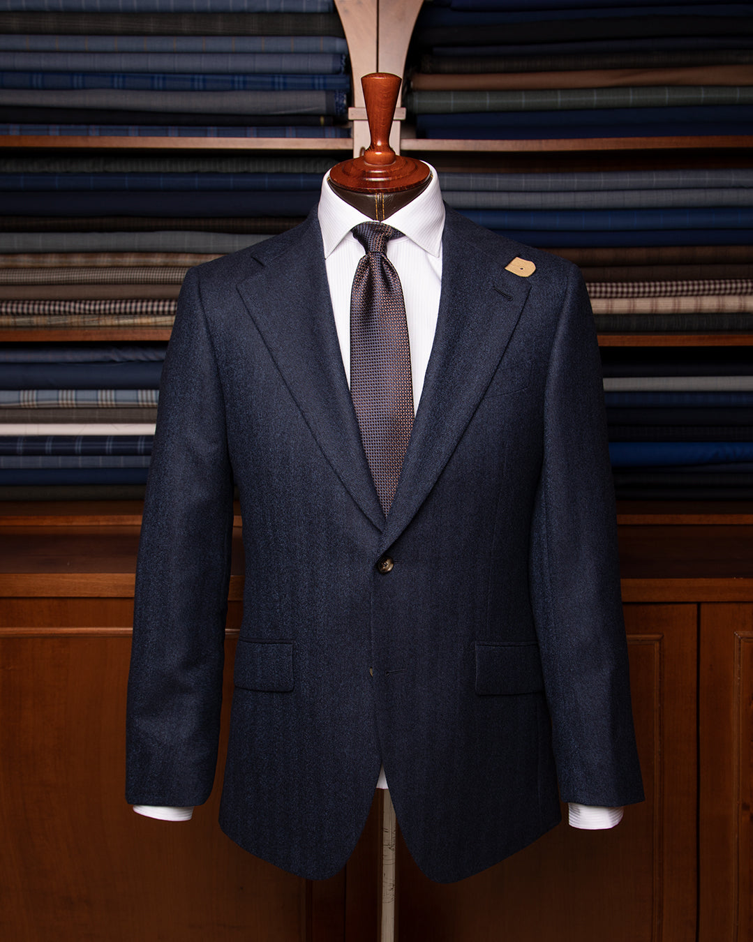 Giotto Sporty Jacket in Blue Flannel