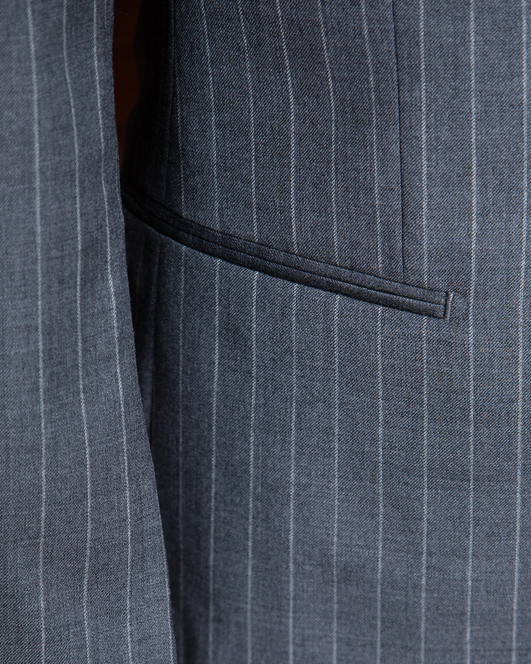 Modern Grey Pinstripe Suit