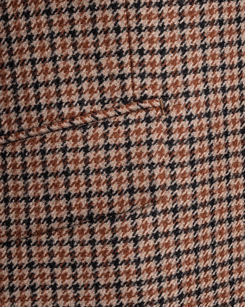 Modern Brown Houndstooth Jacket
