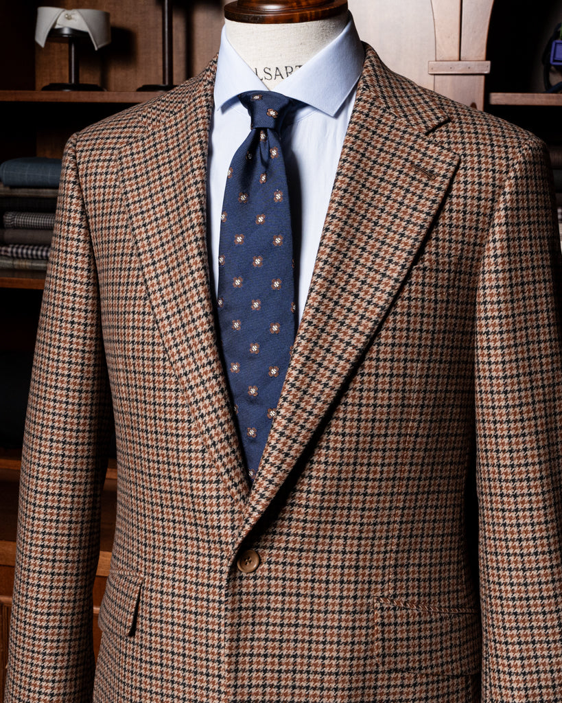 Giacca Modernico Pied de Poule Marrone
