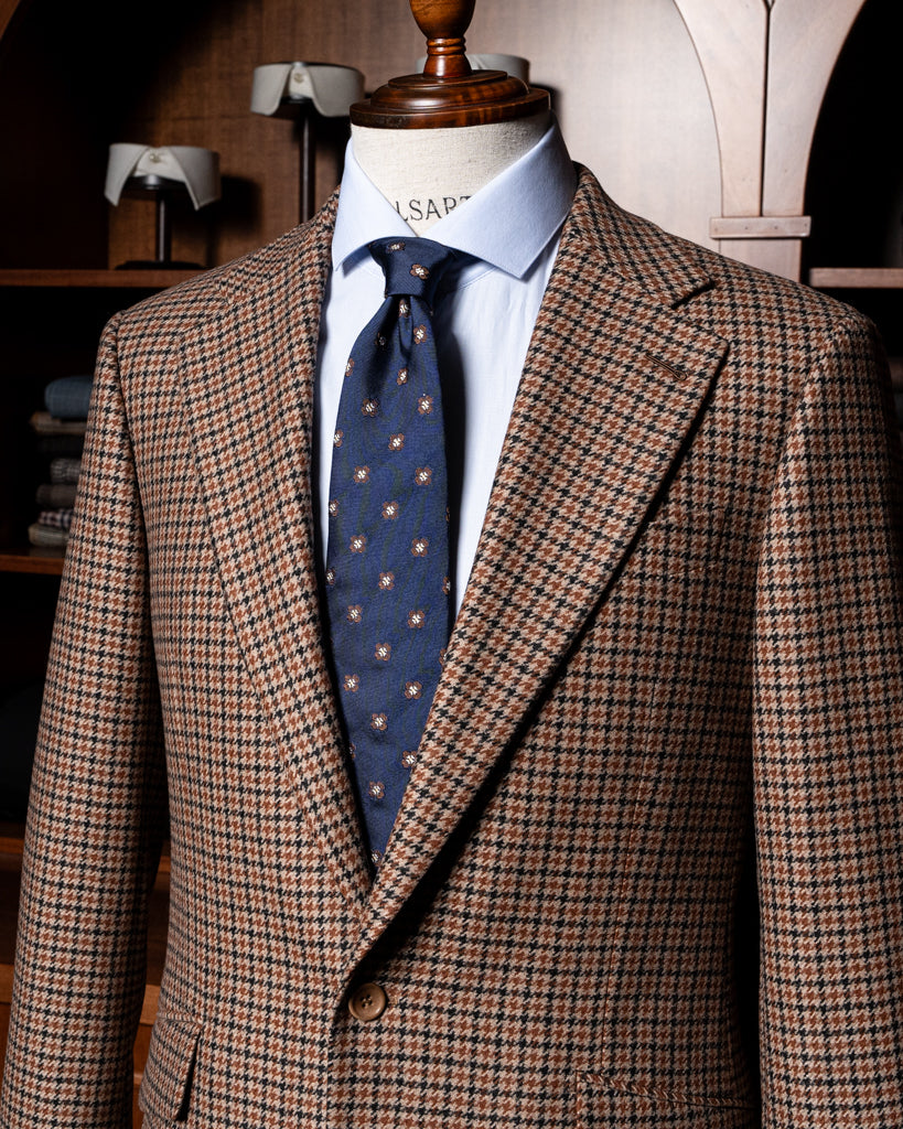 Giacca Modernico Pied de Poule Marrone