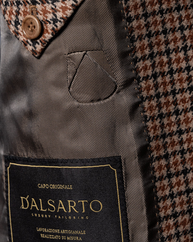 Giacca Modernico Pied de Poule Marrone