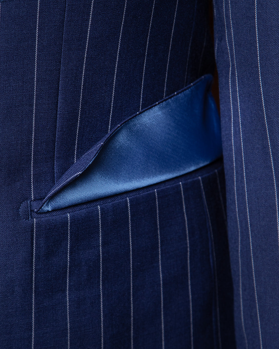 Abito Perugino Gessato Blu Chiaro