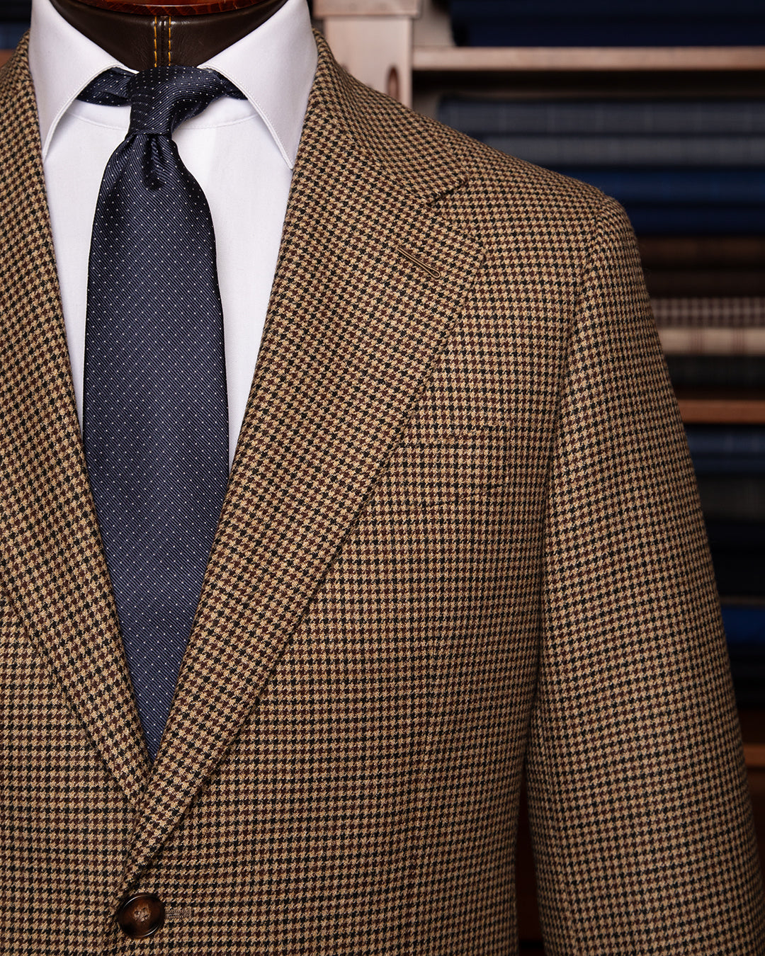 Giacca Giotto Pied De Poule Marrone Chiaro