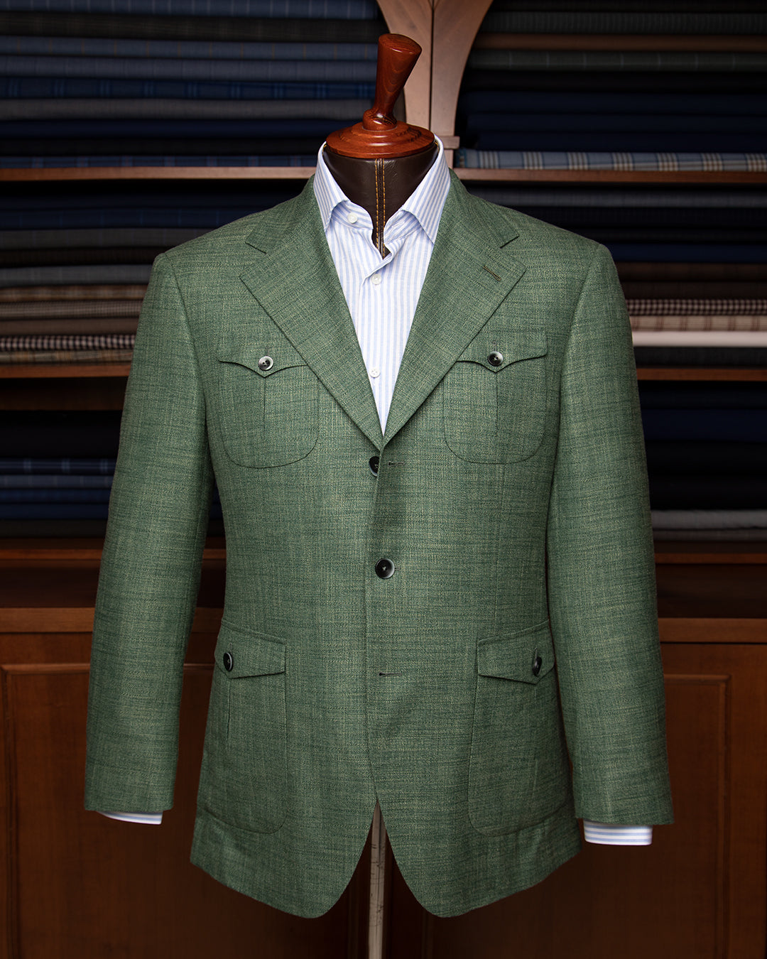 Giacca Sahariana Verde Chiaro