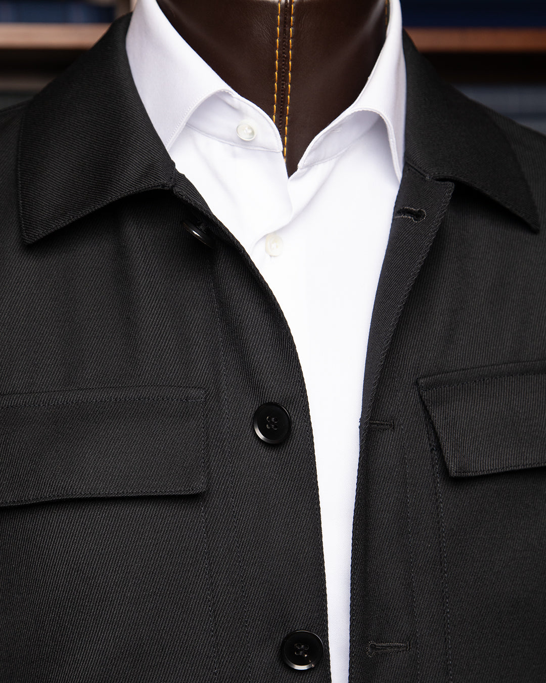 Giacca Sportiva Nera Lana Unita