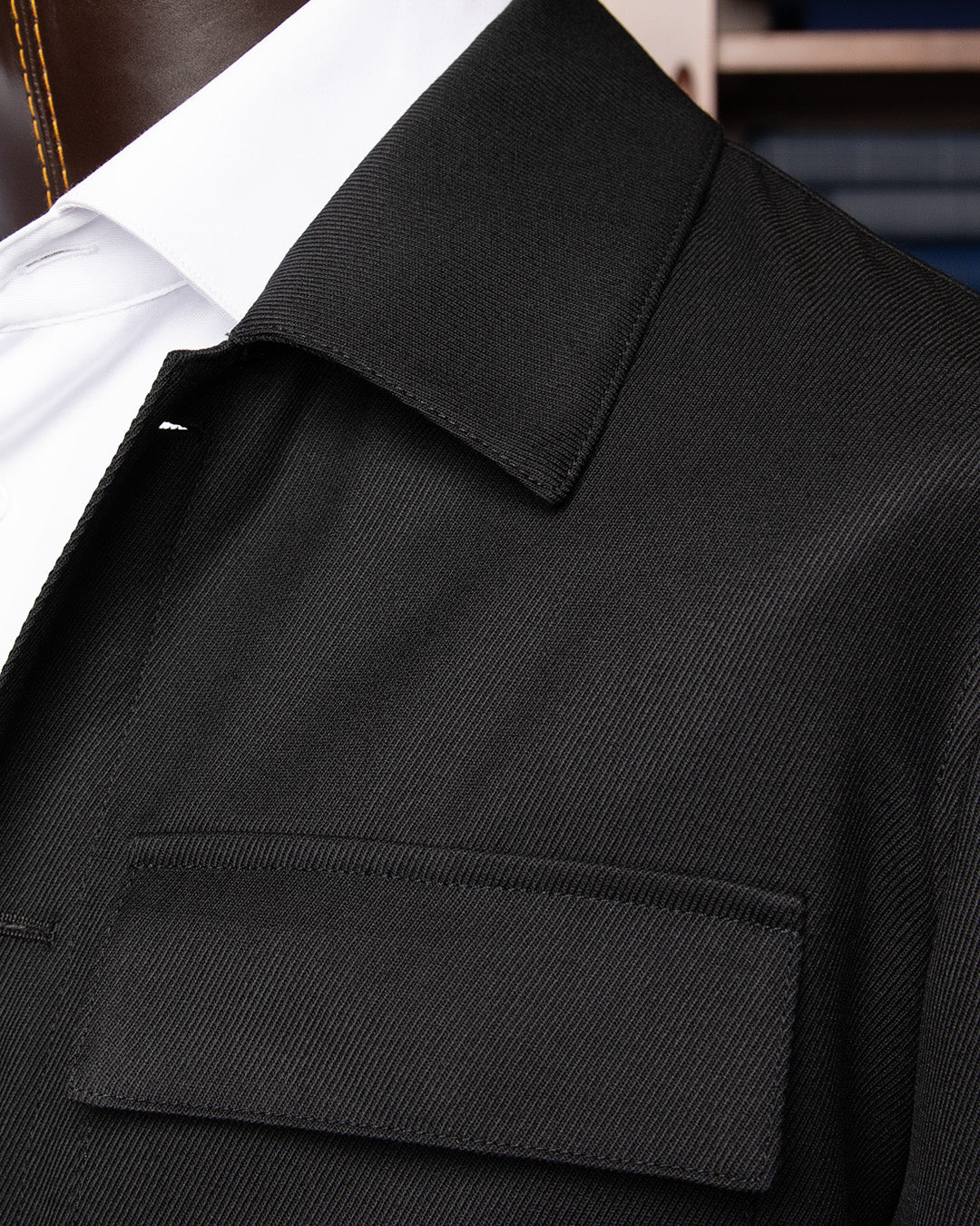 Giacca Sportiva Nera Lana Unita