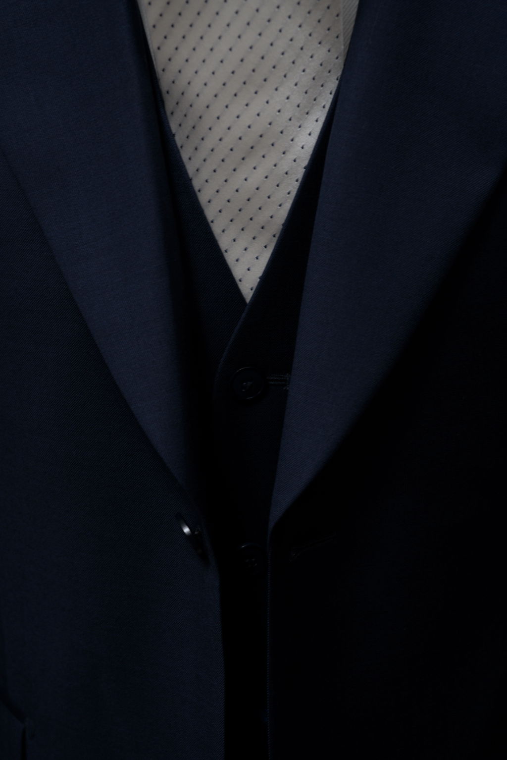 Navy Blue Single Breasted Vest