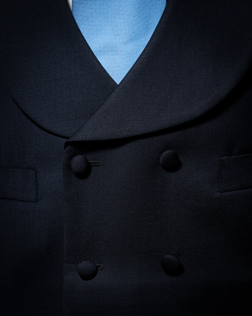 Double-Breasted Gray Shawl Waistcoat