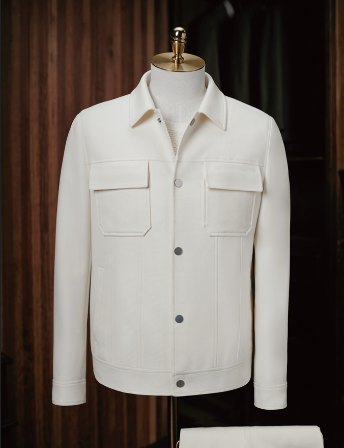 Overshirt Sportiva Bianco Panna