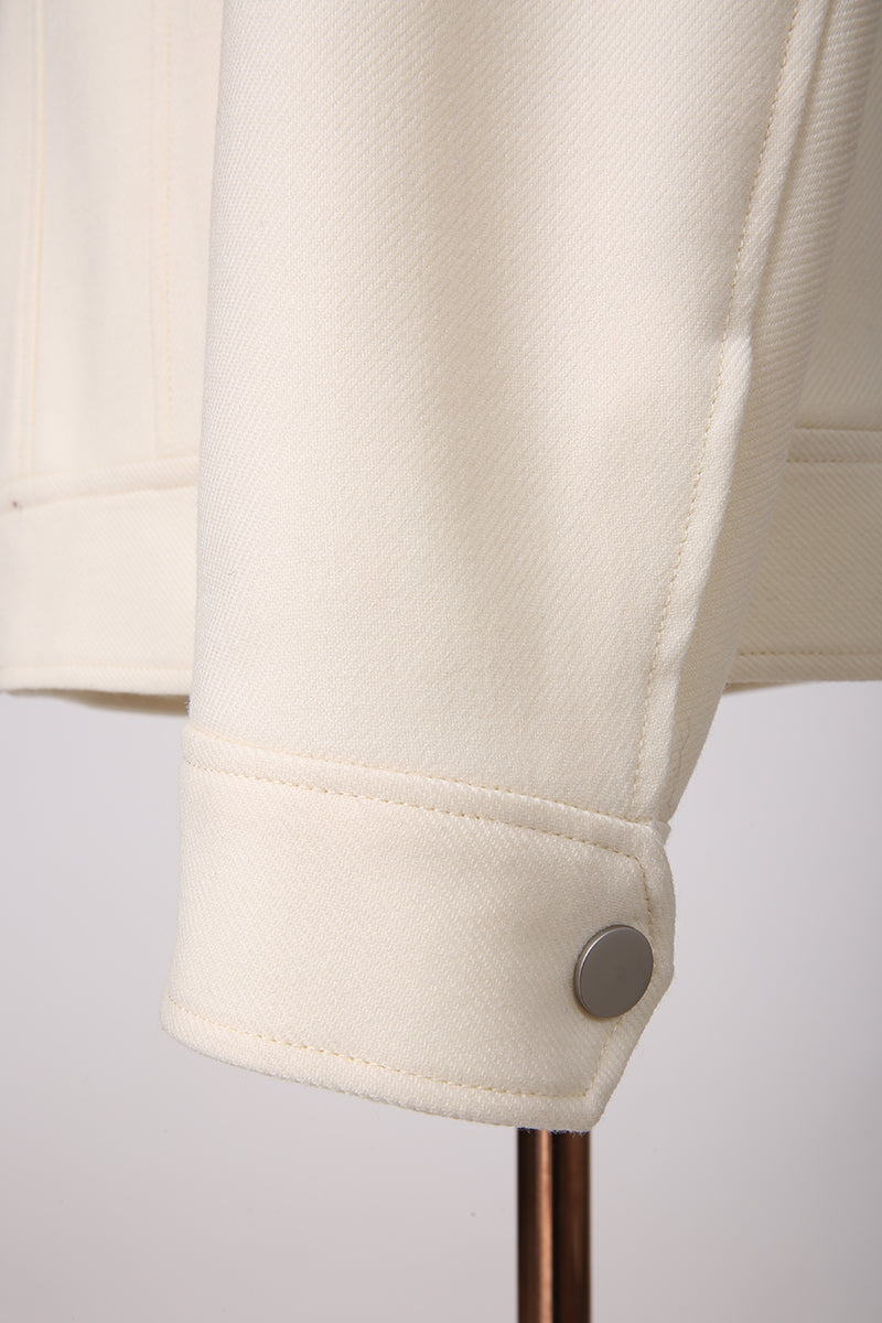 Overshirt Sportiva Bianco Panna