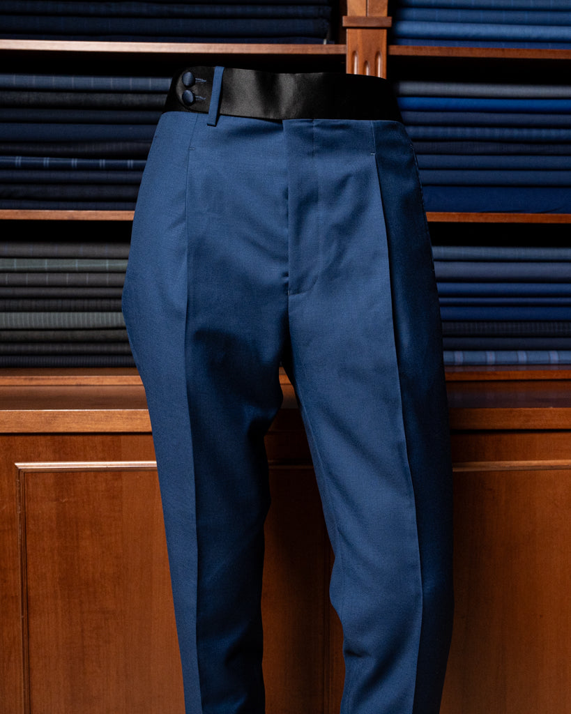 Pantalone Da Vinci Smoking Blu Pavone