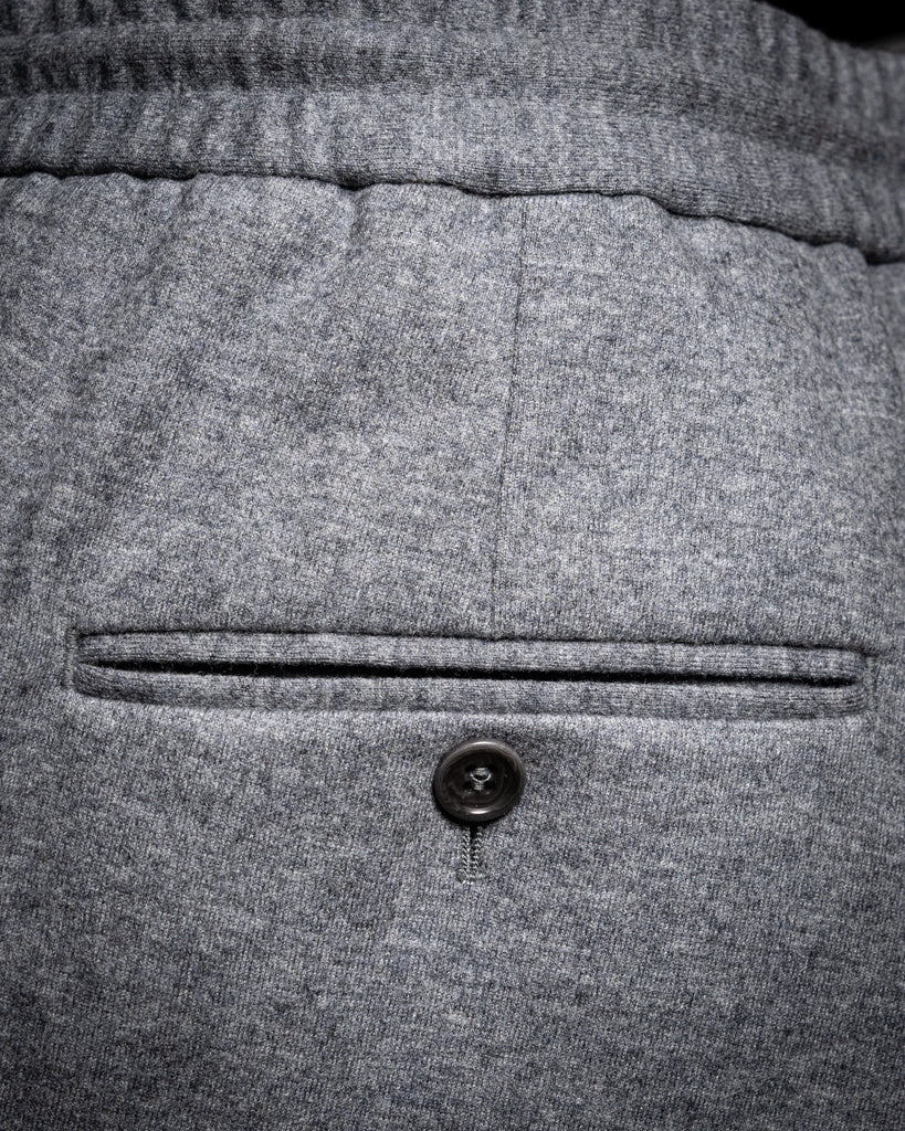 Pantalone Lana Flanellata Grigio Melange