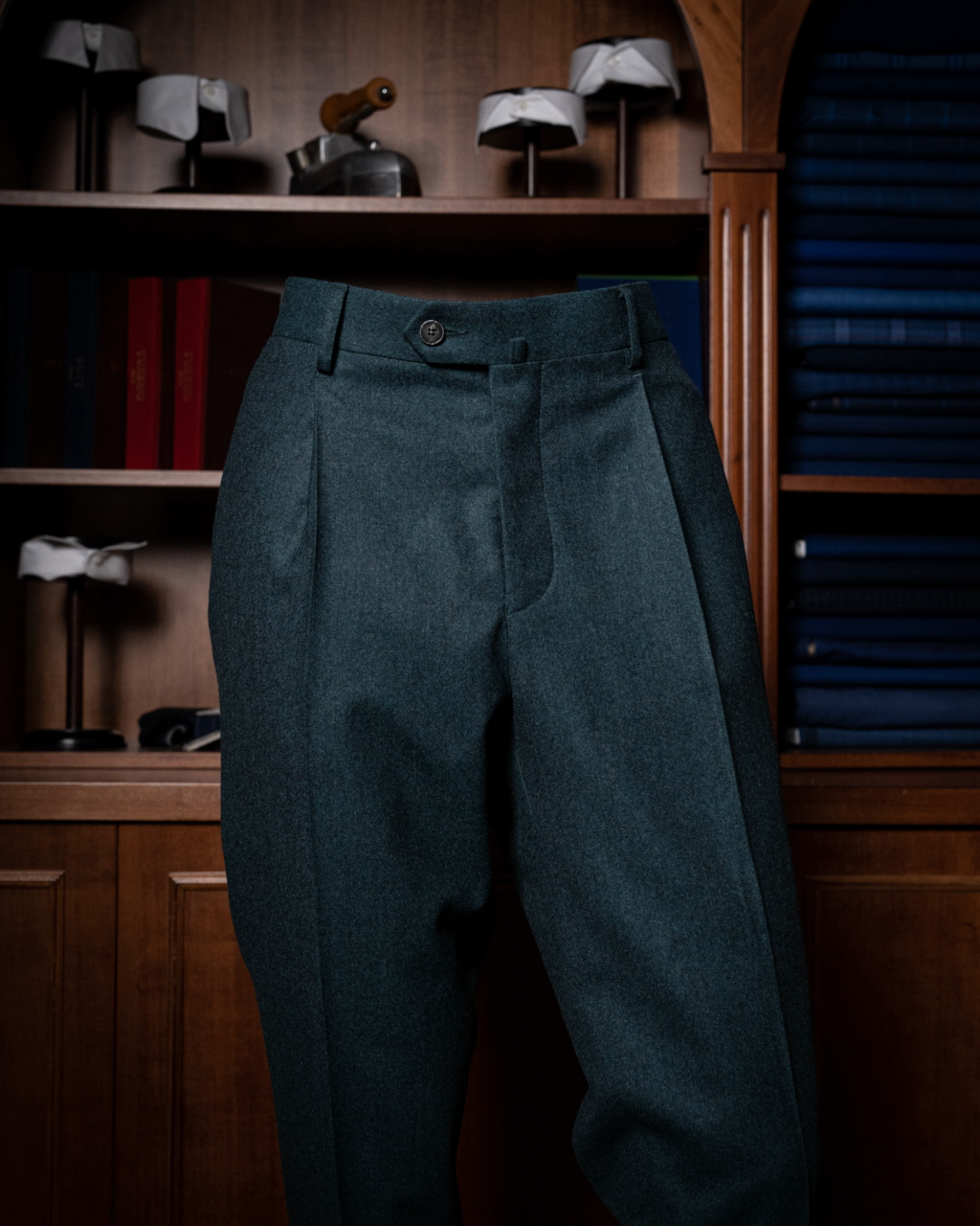 Pantalone Tiziano Forest Green Flannel
