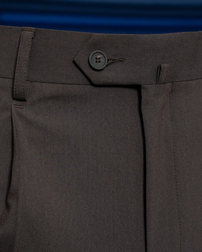 Tiziano Dark Brown Herringbone Pants