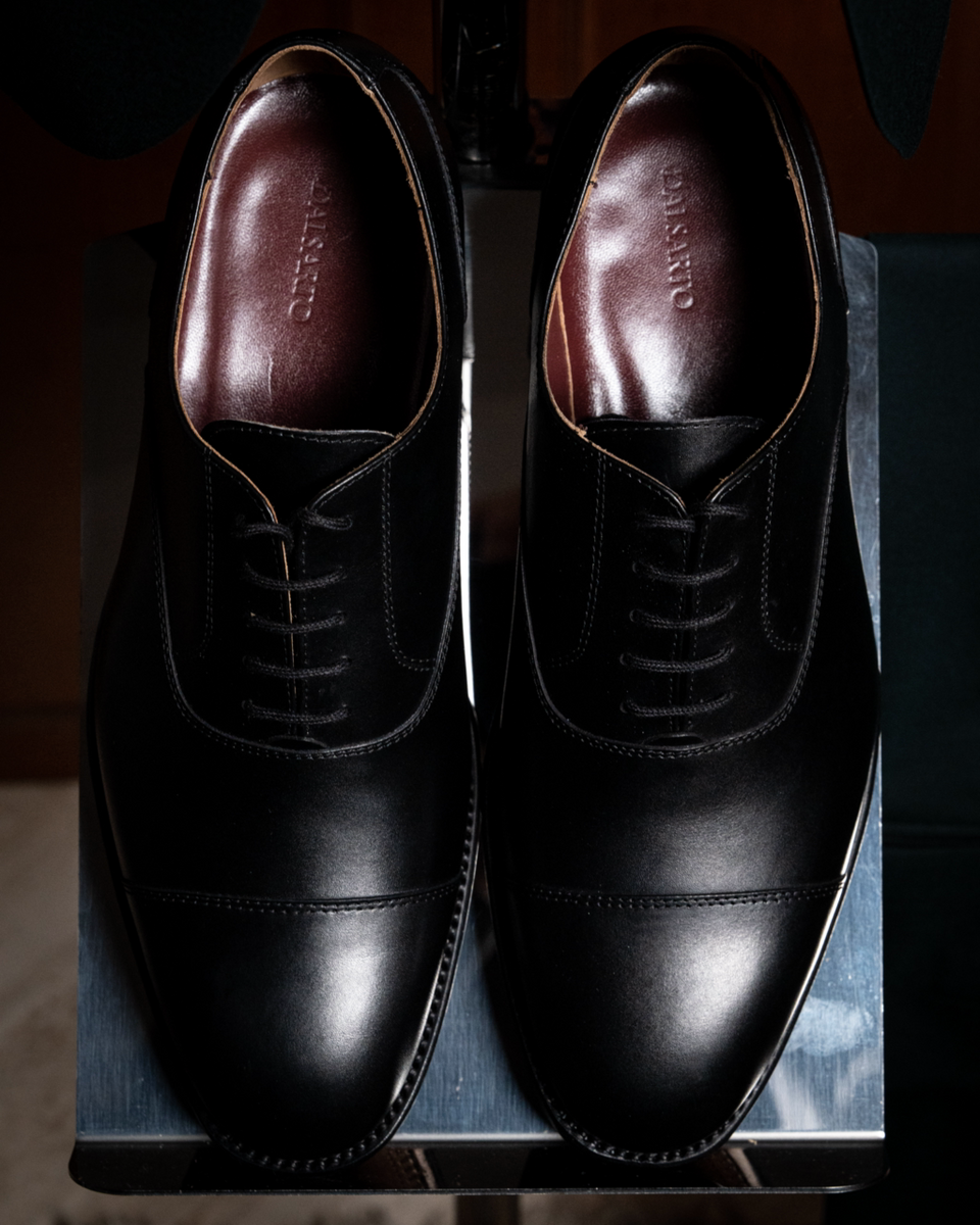 Leather Oxford Black Oxford Flats The Row Kay Oxford Black Lace-up Flats Savannahs