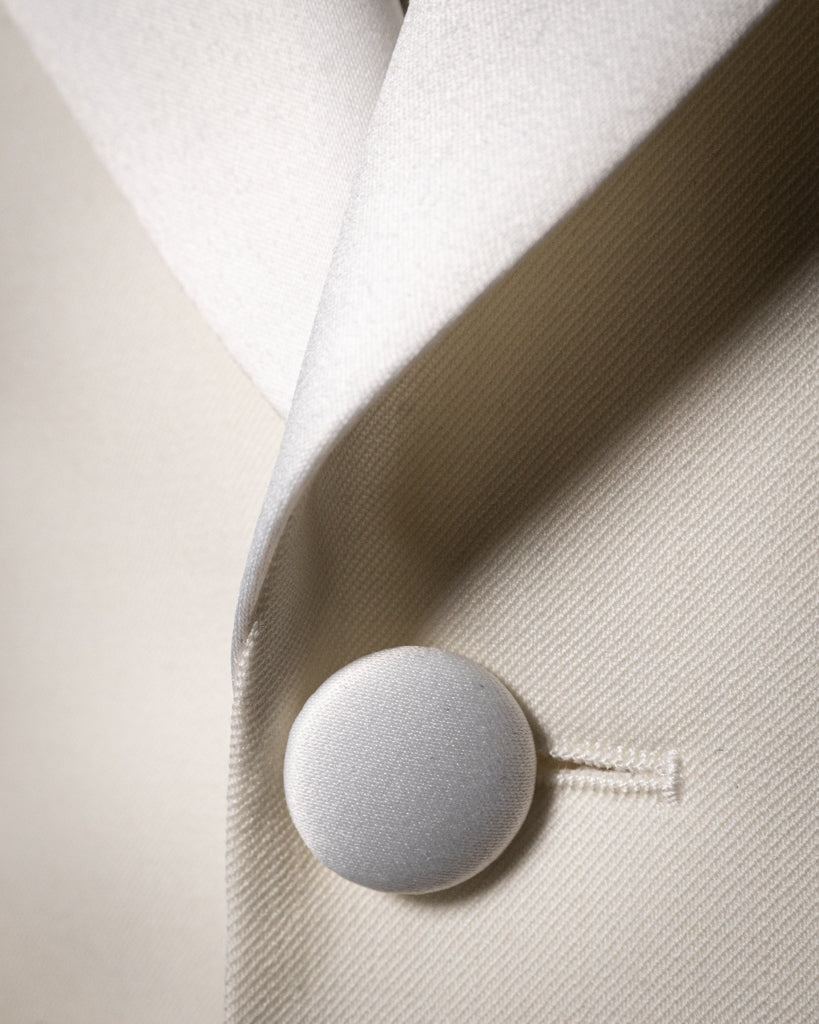 Michelangelo White Tuxedo with Satin