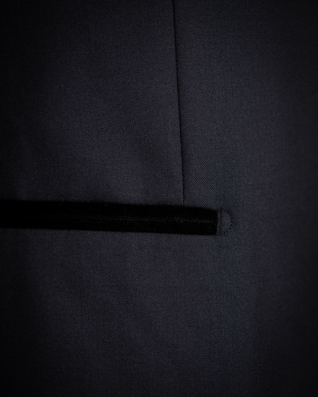 Caravaggio Black Matte Tuxedo with Velvet