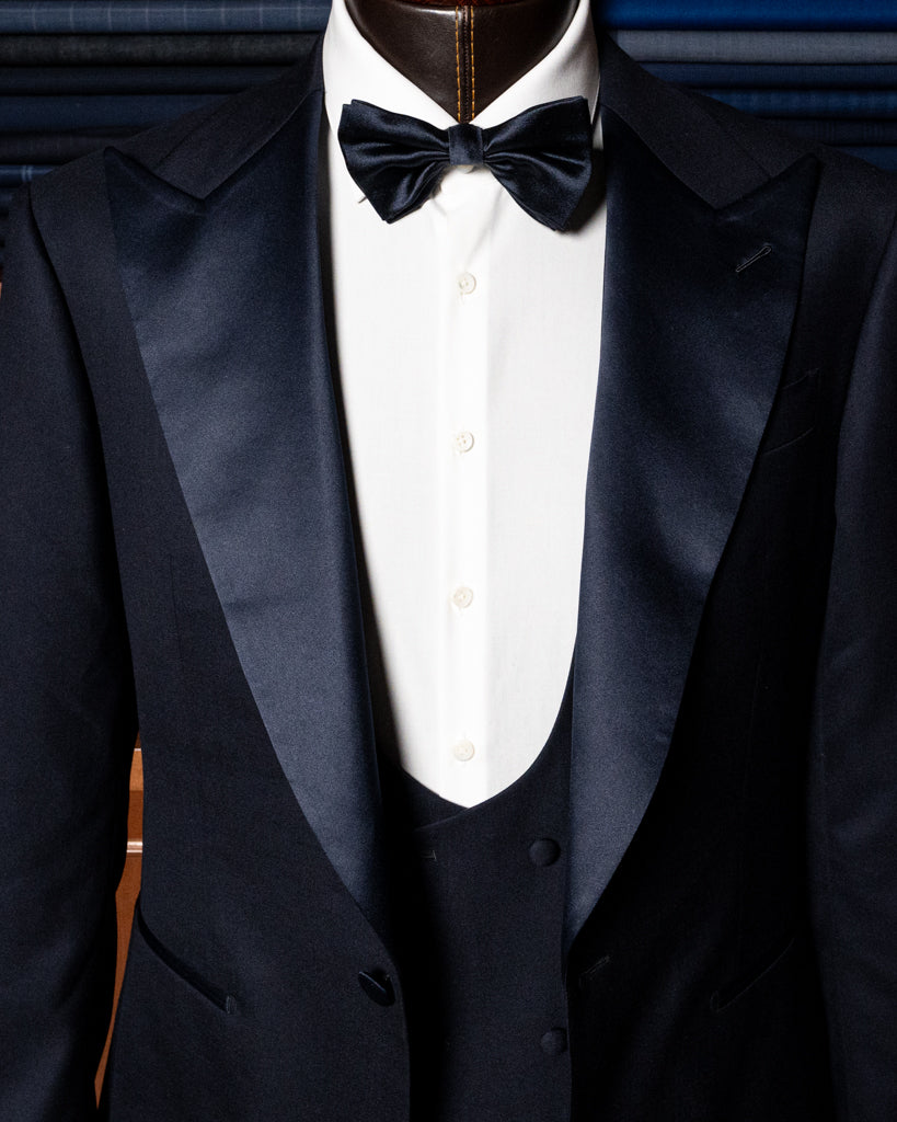 Smoking Michelangelo Blu Petrolio Scuro con Gilet