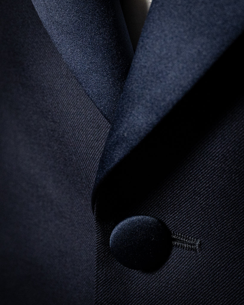 Smoking Michelangelo Blu Petrolio Scuro con Gilet