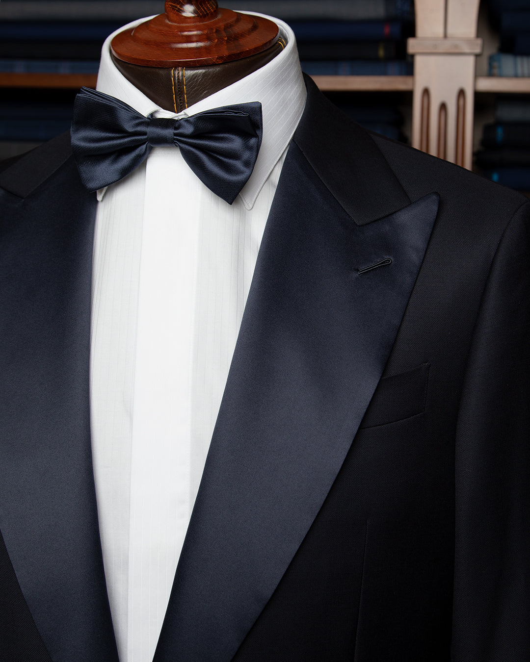 Navy Blue Tuxedo with Blue Satin