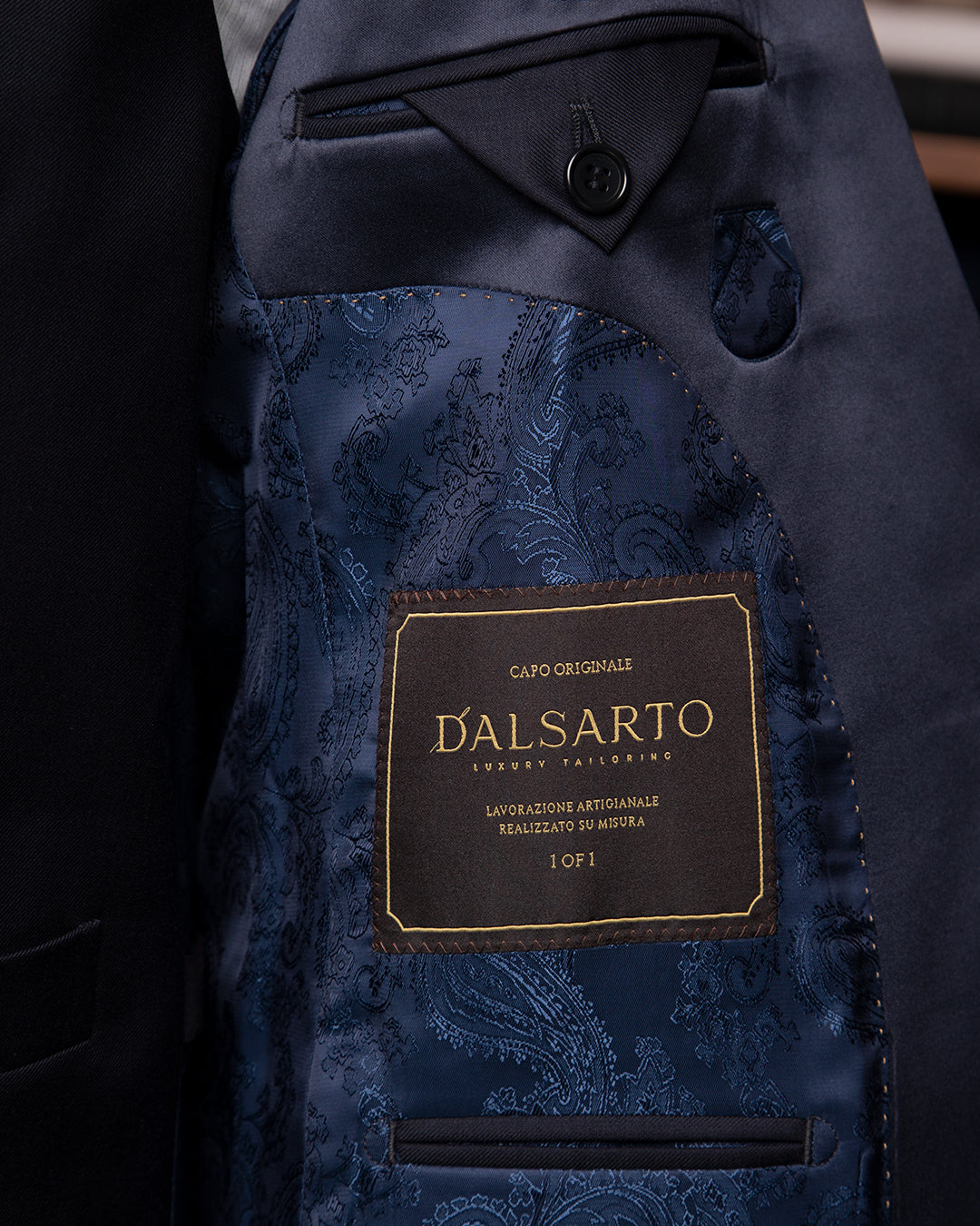 Navy Blue Tuxedo with Blue Satin