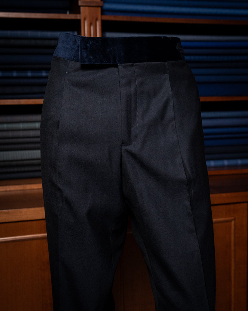 Gritty Tuxedo with Dark Blue Velvet