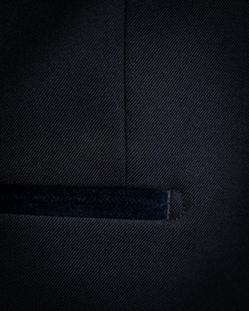 Gritty Tuxedo with Dark Blue Velvet