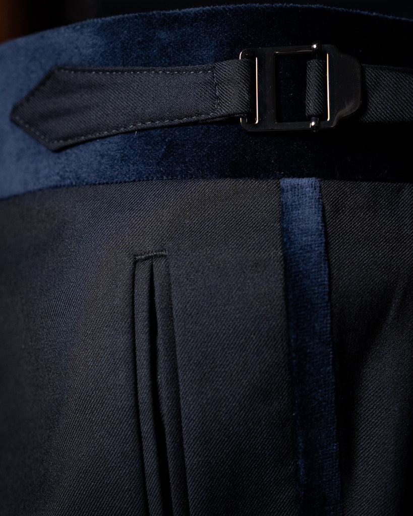 Gritty Tuxedo with Dark Blue Velvet