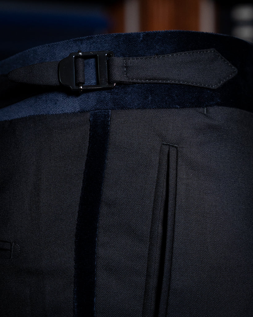 Gritty Tuxedo with Dark Blue Velvet
