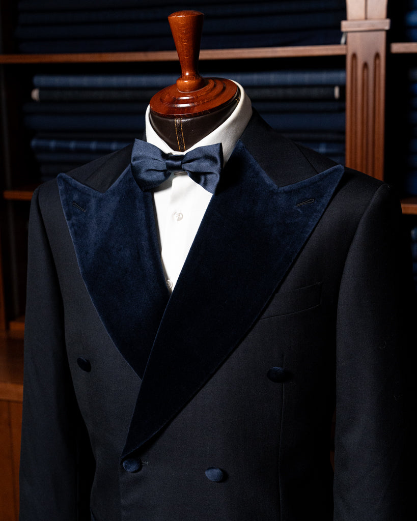 Gritty Tuxedo with Dark Blue Velvet