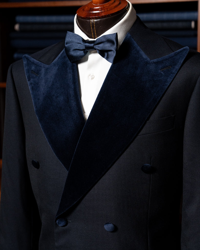 Gritty Tuxedo with Dark Blue Velvet