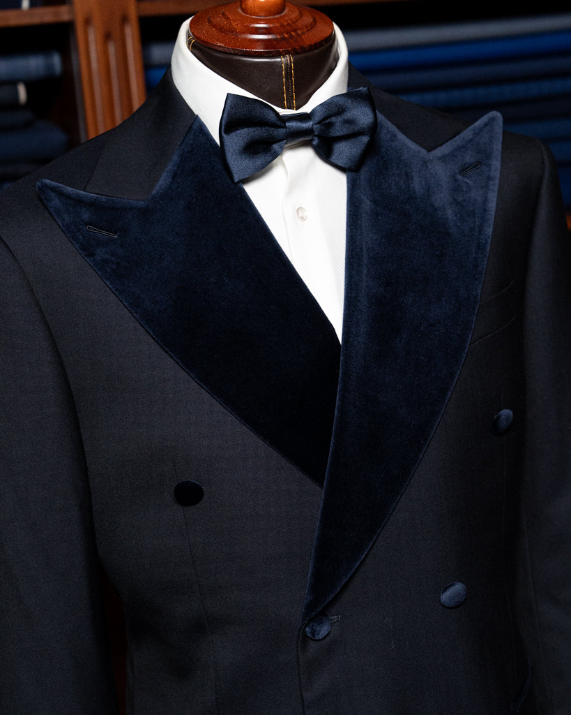 Gritty Tuxedo with Dark Blue Velvet