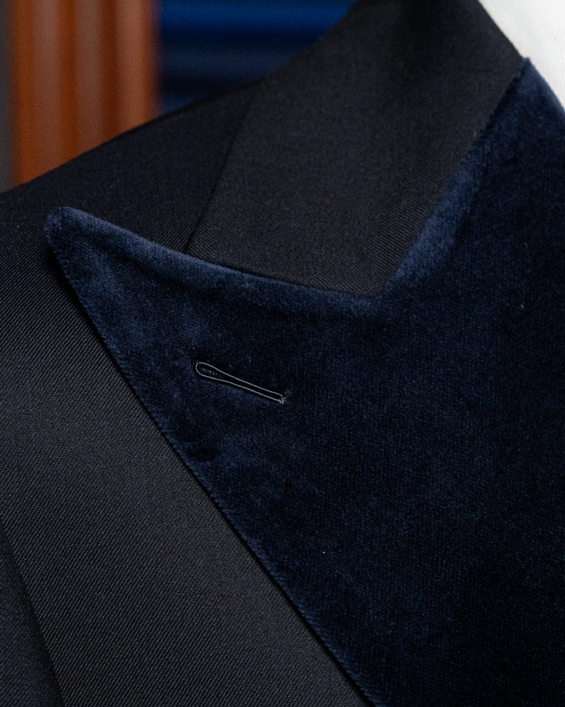Gritty Tuxedo with Dark Blue Velvet