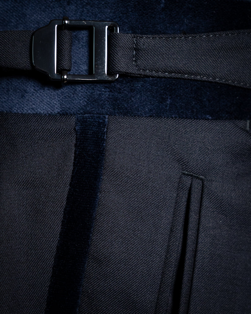 Gritty Tuxedo with Dark Blue Velvet