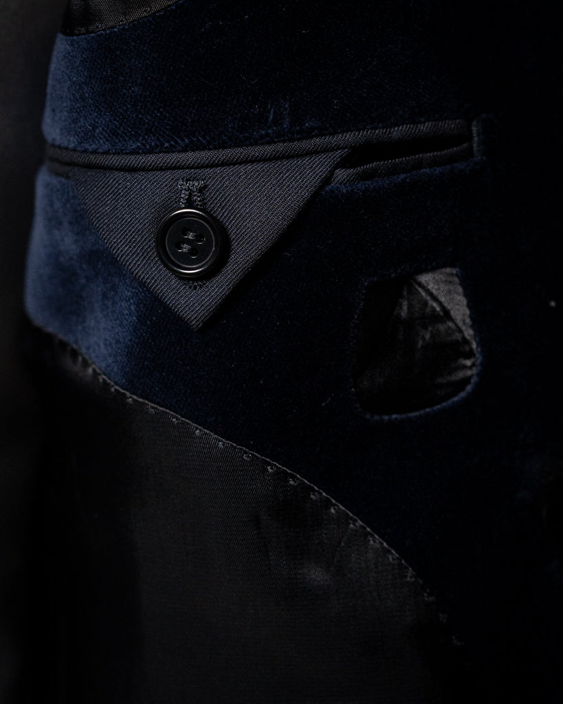 Gritty Tuxedo with Dark Blue Velvet