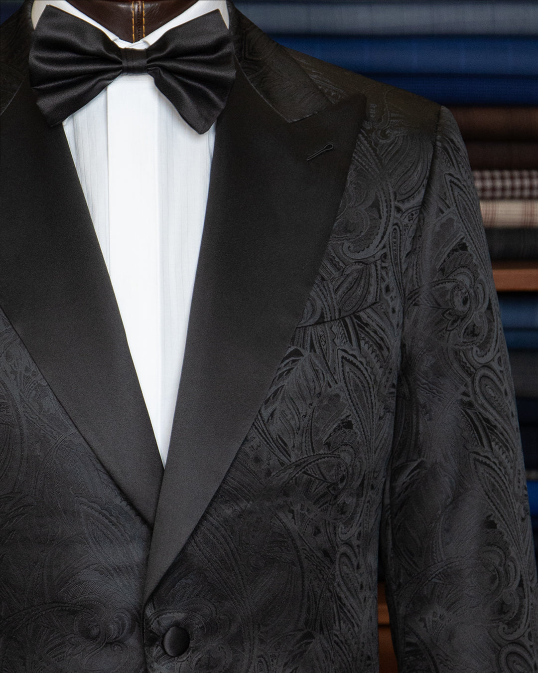 Smoking Michelangelo Nero Fantasia Jacquard