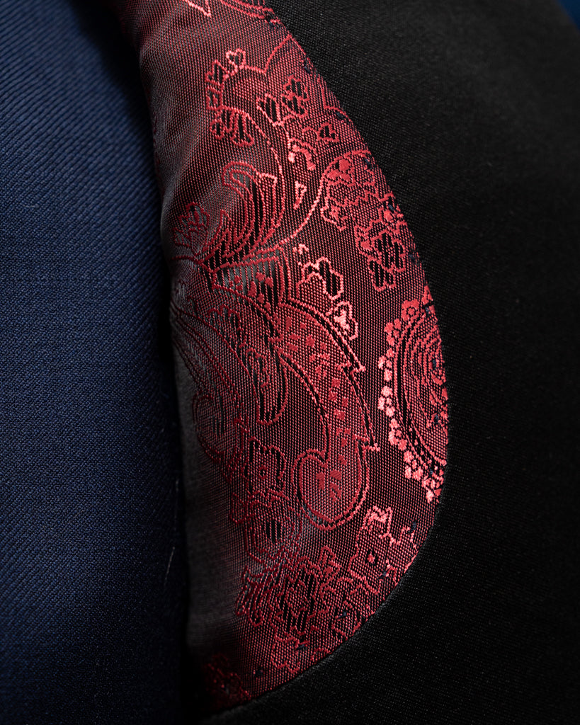 Smoking Michelangelo Open Blue con Raso Nero