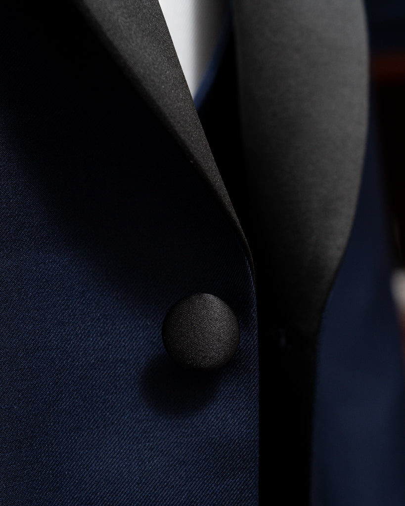 Smoking Michelangelo Open Blue con Raso Nero