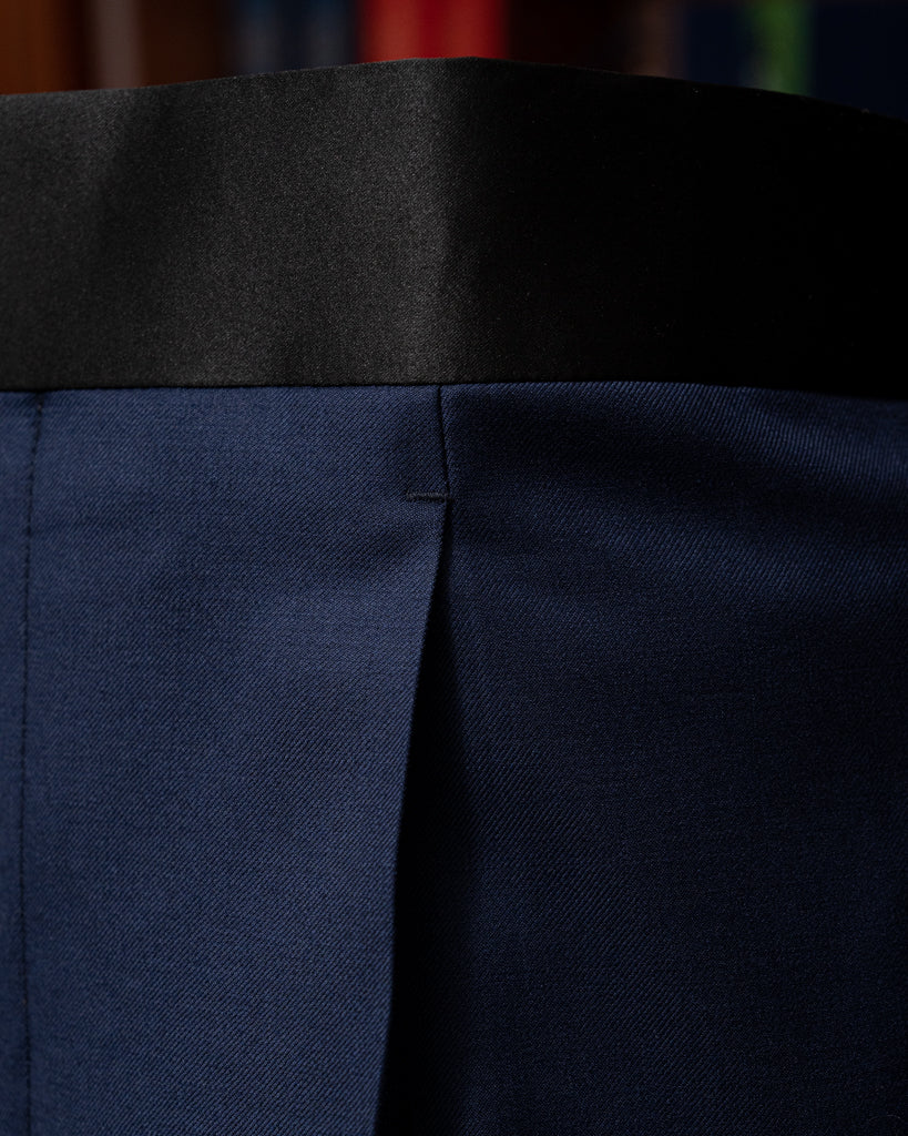 Smoking Michelangelo Open Blue con Raso Nero