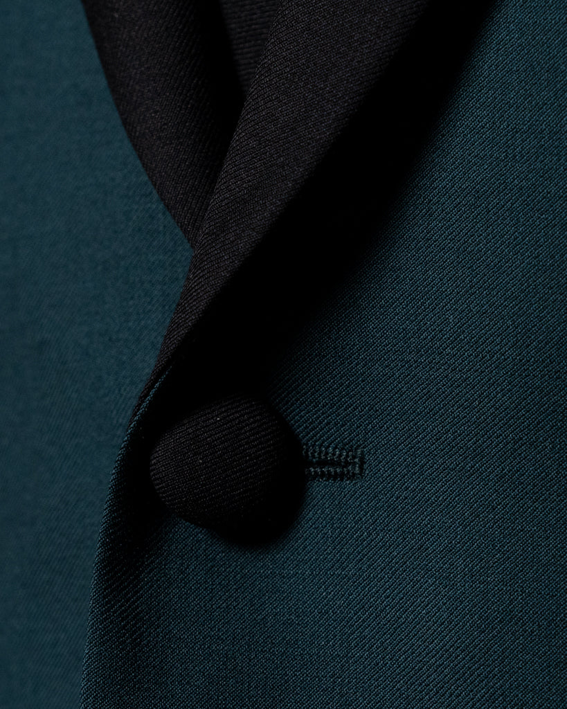 Smoking Verde Petrolio con Gilet Nero