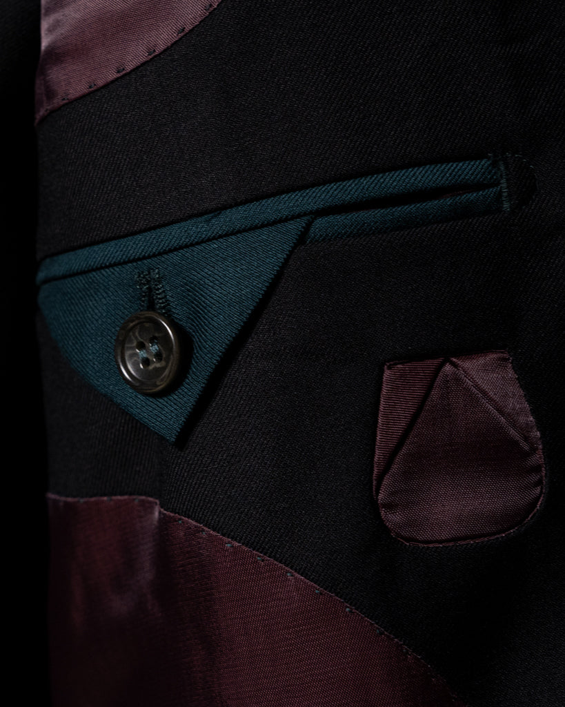 Smoking Verde Petrolio con Gilet Nero